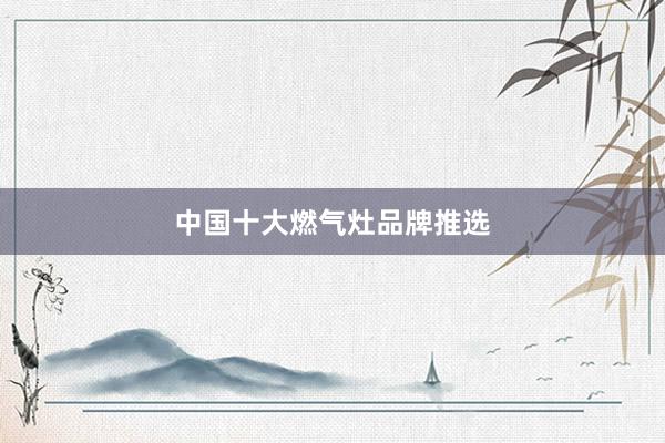 中国十大燃气灶品牌推选